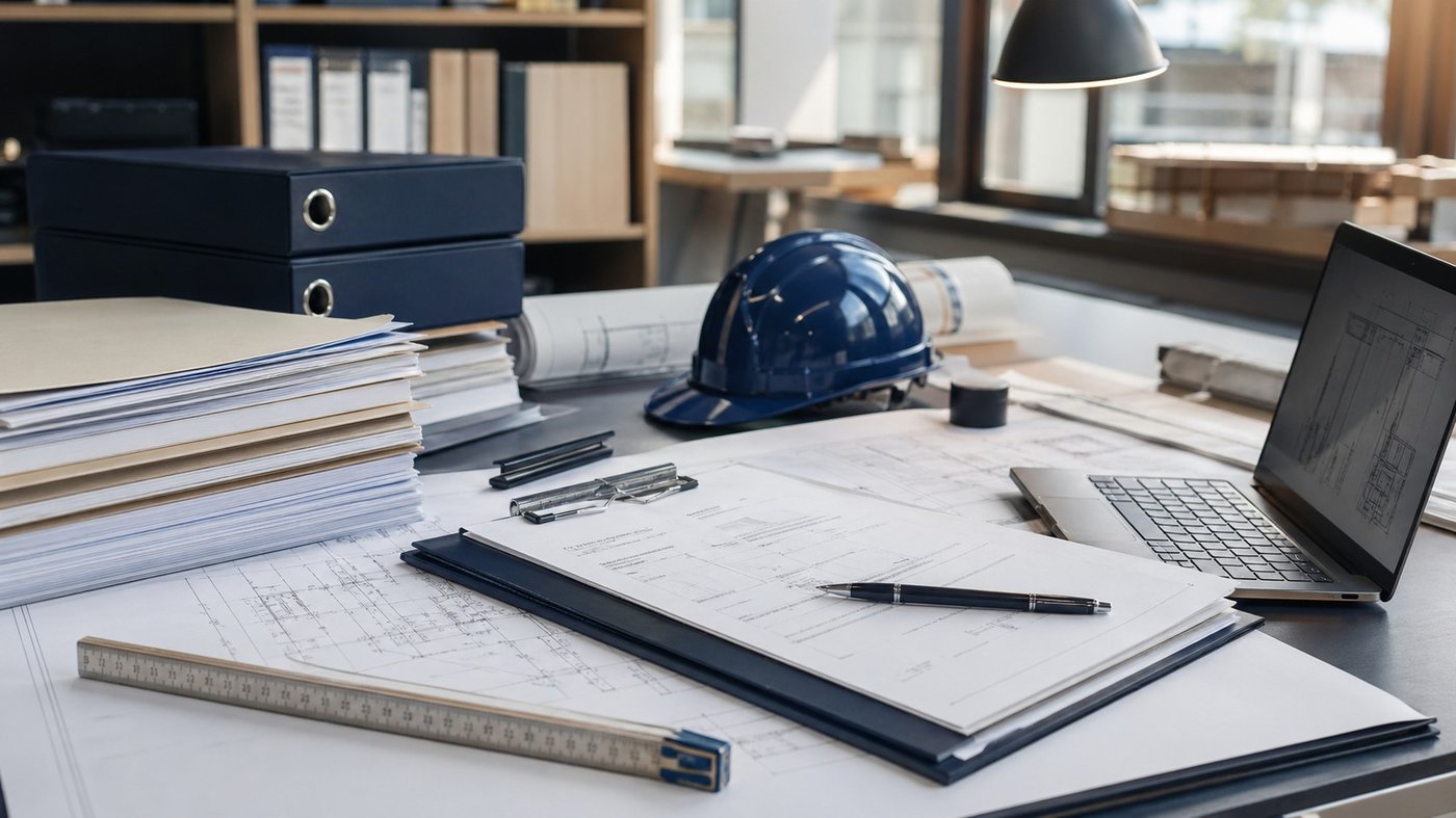 Beratung und Dokumente am Schreibtisch